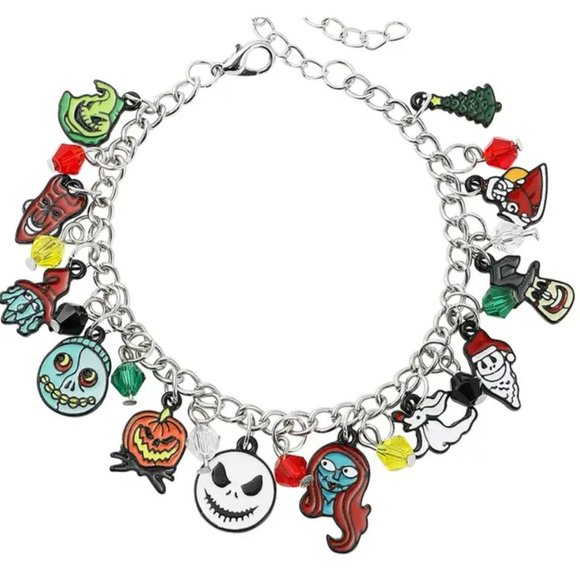 Brand New! Nightmare Before Christmas Charm Bracelet Jack Sally Zero and the gan - Picture 3 of 4